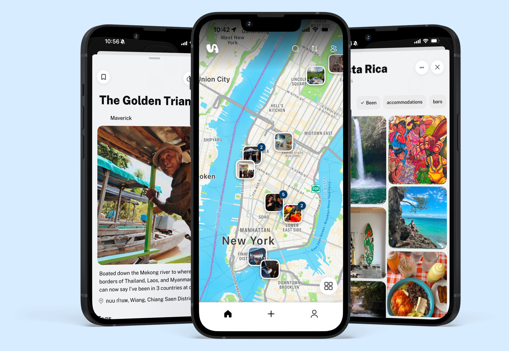 Veya app on three phones